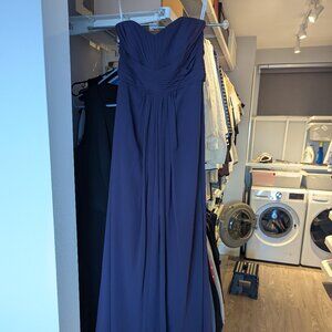 David Bridal Chiffon Tube Bridesmaid Dress